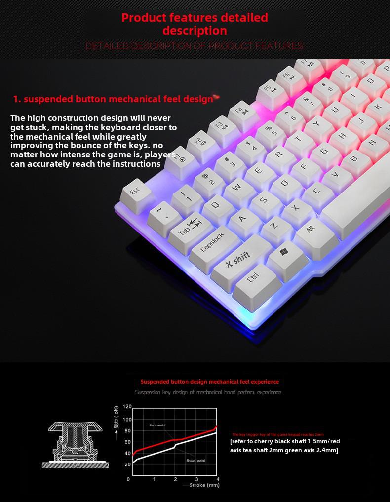 Redike R260 RGB Backlit USB Wired Gaming Keyboard