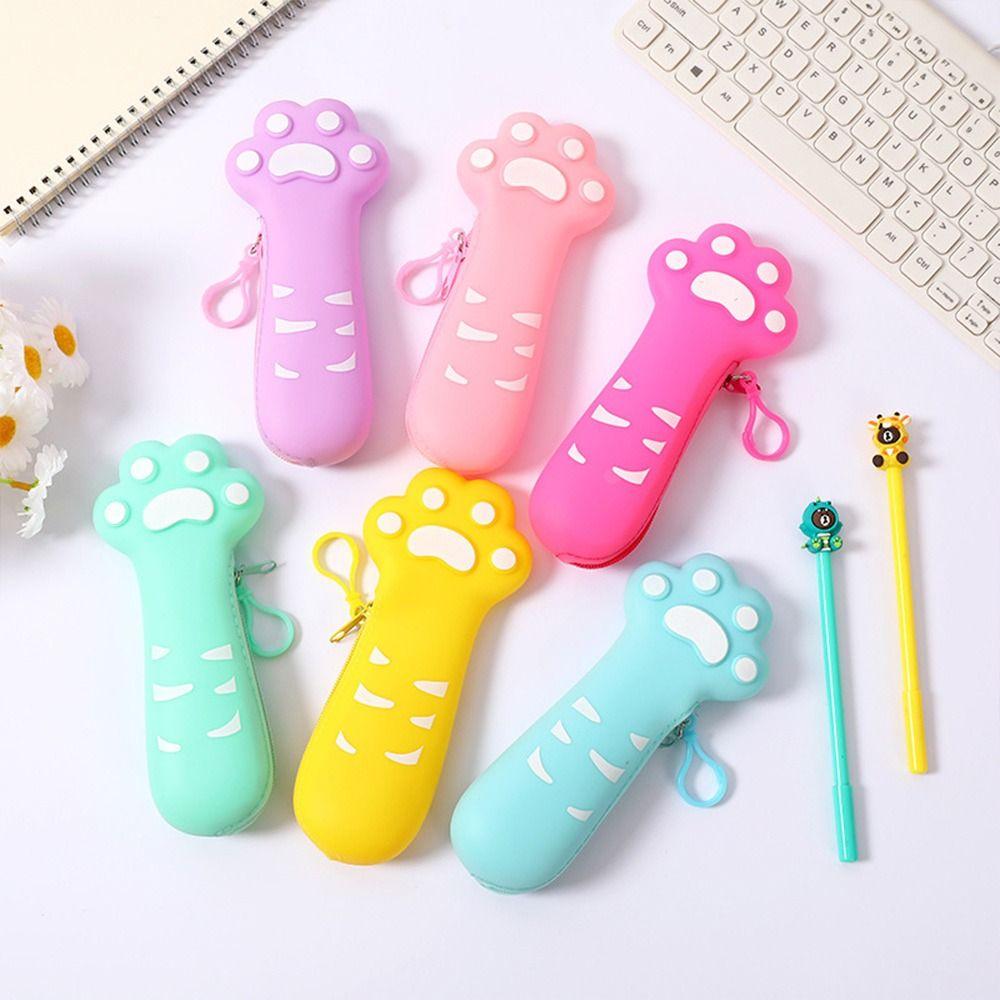 Silicone Pencil Case Simulated Fruit Stationery Pouch Portable Stationery Organizer  Students
