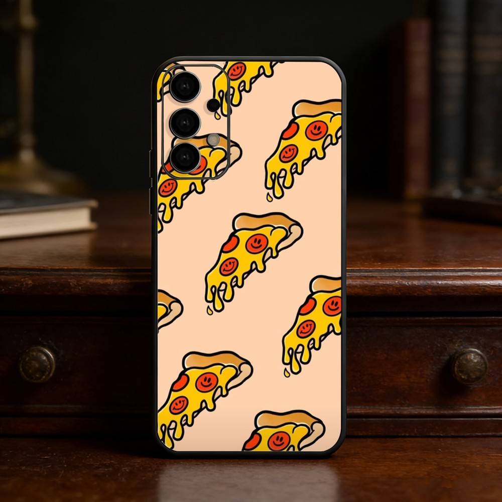 

Delicious P-Pizza C-Cheese Phone Case For Samsung S25,24,23,22,30,21,10,9,Ultra,Plus,Lite Soft Black Case Samsung S22ULTRA5G