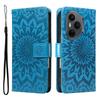 For Honor 400 Pro 5G (Global) Leather Wallet Case Sunflower Imprinted Phone Cover