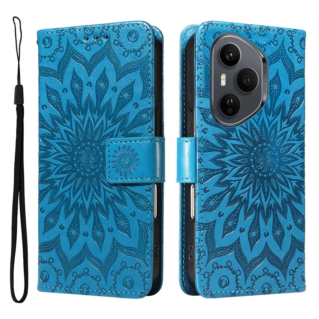 For Honor 400 Pro 5G (Global) Leather Wallet Case Sunflower Imprinted Phone Cover