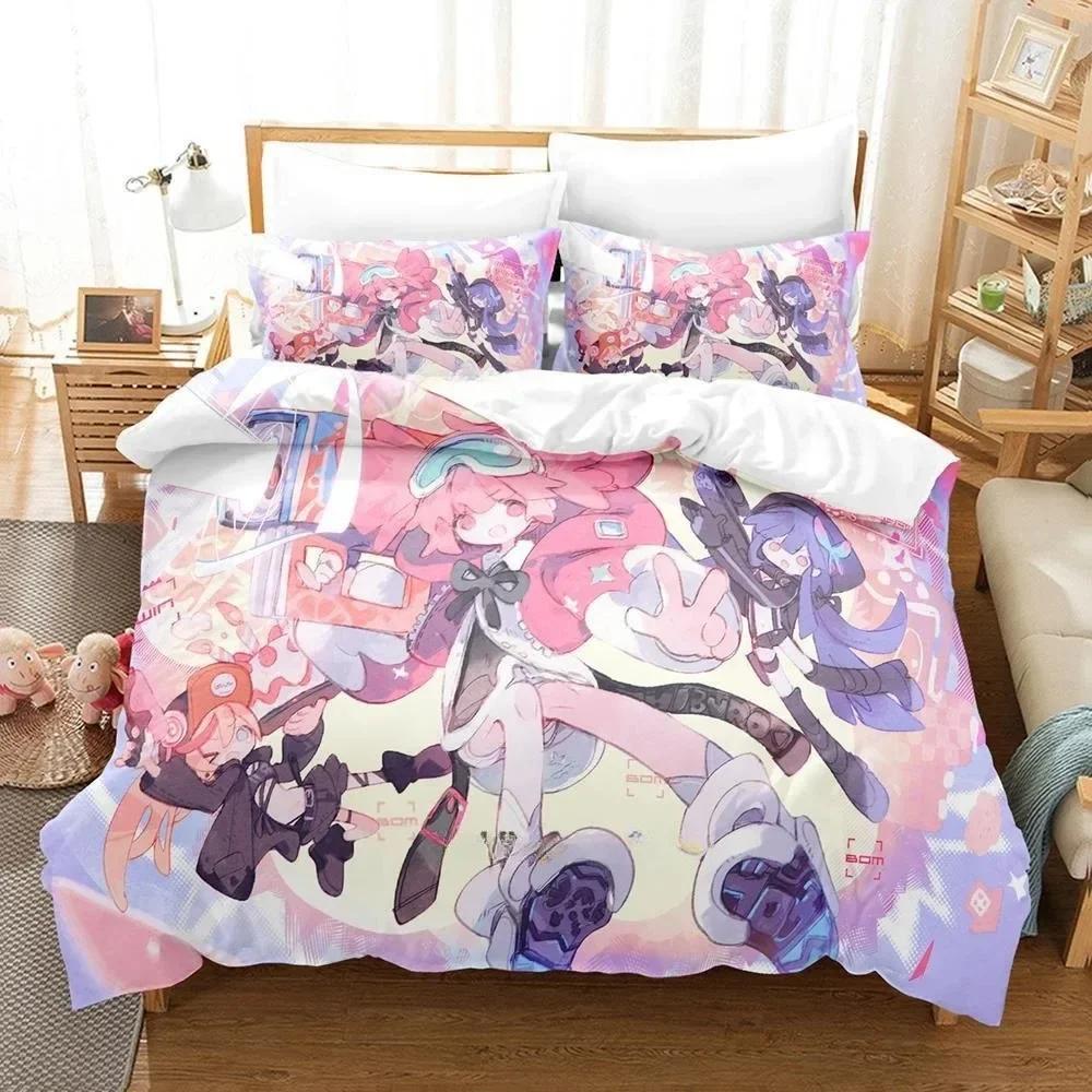 Fashion Music Game Muse Dash Beding Set Printed Bed Linen Set With Pilowcase Soft Duvet Cover Soft Single Double Quen Super King-Sized Dimensionsd