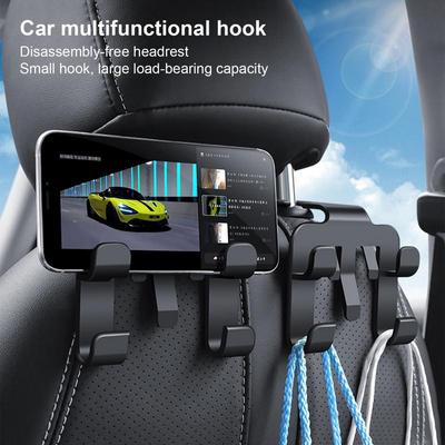 Auto Kopfstützenhaken Multifunktionaler Autositz Handyhalter Auto Taschenhaken Tragbare Auto Rücksitz Kopfstützenaufhänger Autositz Rückenlehnenhaken