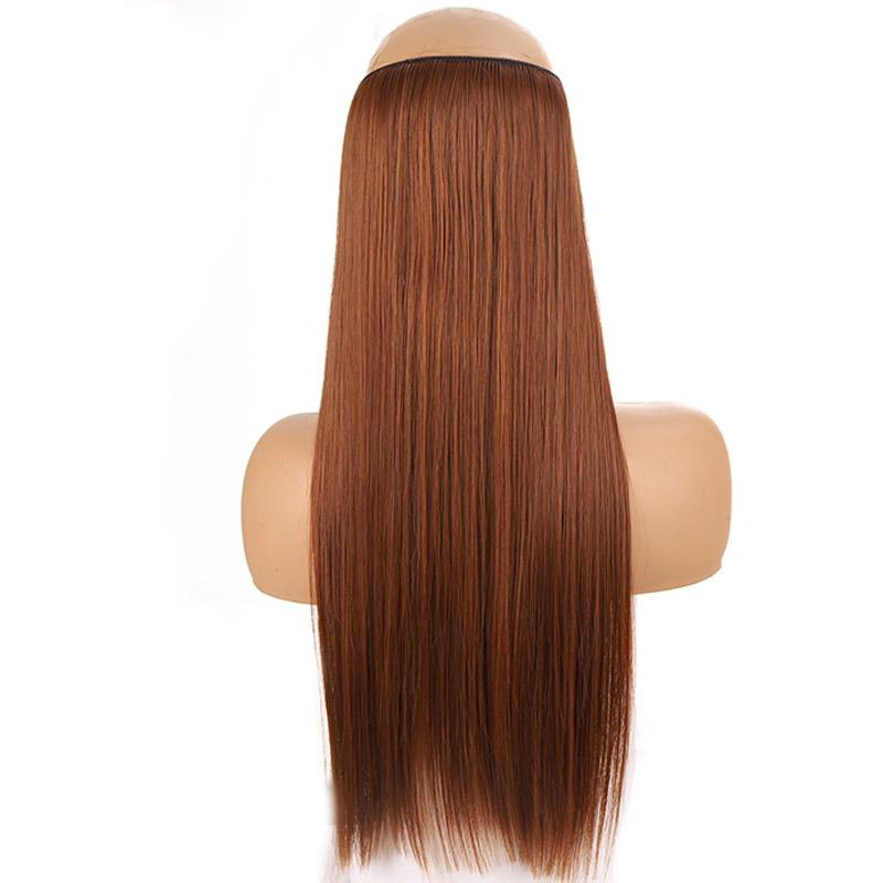 

Женское наращивание волос, длинный прямой хвост, синтетический парик, наращивание волос с термостойким волокном LUPU 55cm как