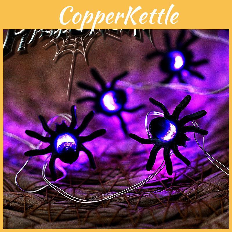 Halloween Spider String Lights Purple Color Bright And Long-lasting Indoor/outdoor Decorative Lighting