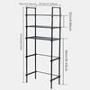 Over The Toilet Storage Rack with 4 Hooks 3 Tier Bathroom Shelf Punch-free Versatile Storage Rack for Bathroom Laundry Restroom