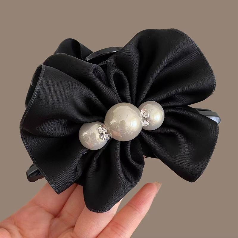Elegant Pearl Hair Clip For Women Fresh Sweet Style Back Of Head Shark Clip High Fashion Versatile Hair Accessorie