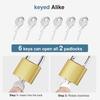 Golden Heavy-Duty Keyed Padlocks with Keys - 33mm Large Locks, Secure Locker Locks for Backpacks, Luggage, School Gym Lockers
