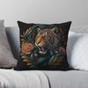 Siberian Tiger Endangered Species Square Pillowcase Polyester Linen Velvet Printed Zip Decorative Home Cushion Case
