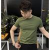 Men Solid Color Crew Neck Short Sleeve T Shirt Slim Fit Casual Basic Everyday Tops