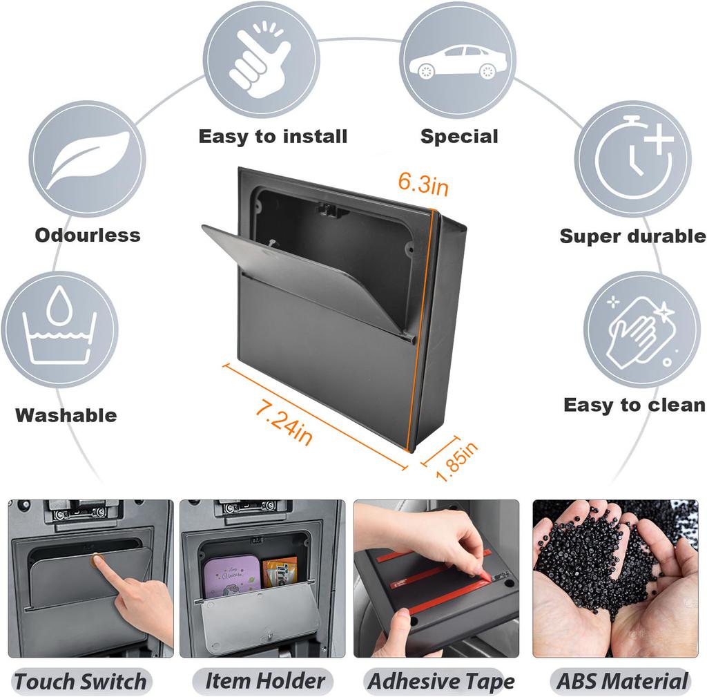 Armrest Hidden Storage Box For 2025 Toyota 4Runner  Center Console Organizer Interior Armrest Hidden Storage Tray Accessories