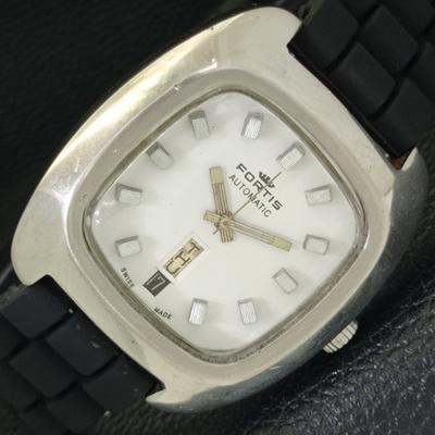 USATO DAY&DATE @ 6 FORTIS AUTOMATICO 2789 OROLOGIO SVIZZERO DA UOMO CON QUADRANTE BIANCO a432202-2