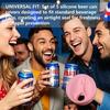 Silicone Spoof Drink Can Sleeve Fits Standard Drink Cans Original Gifts for Stag Parties: Reusable Vagina Shaped Drink Can Lids