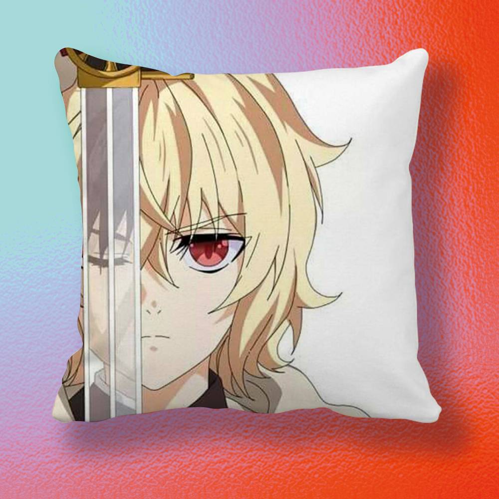 Seraph of the End Doublesided printed pillow cover Solid color minimalist pillowcase fits all bedroom styles