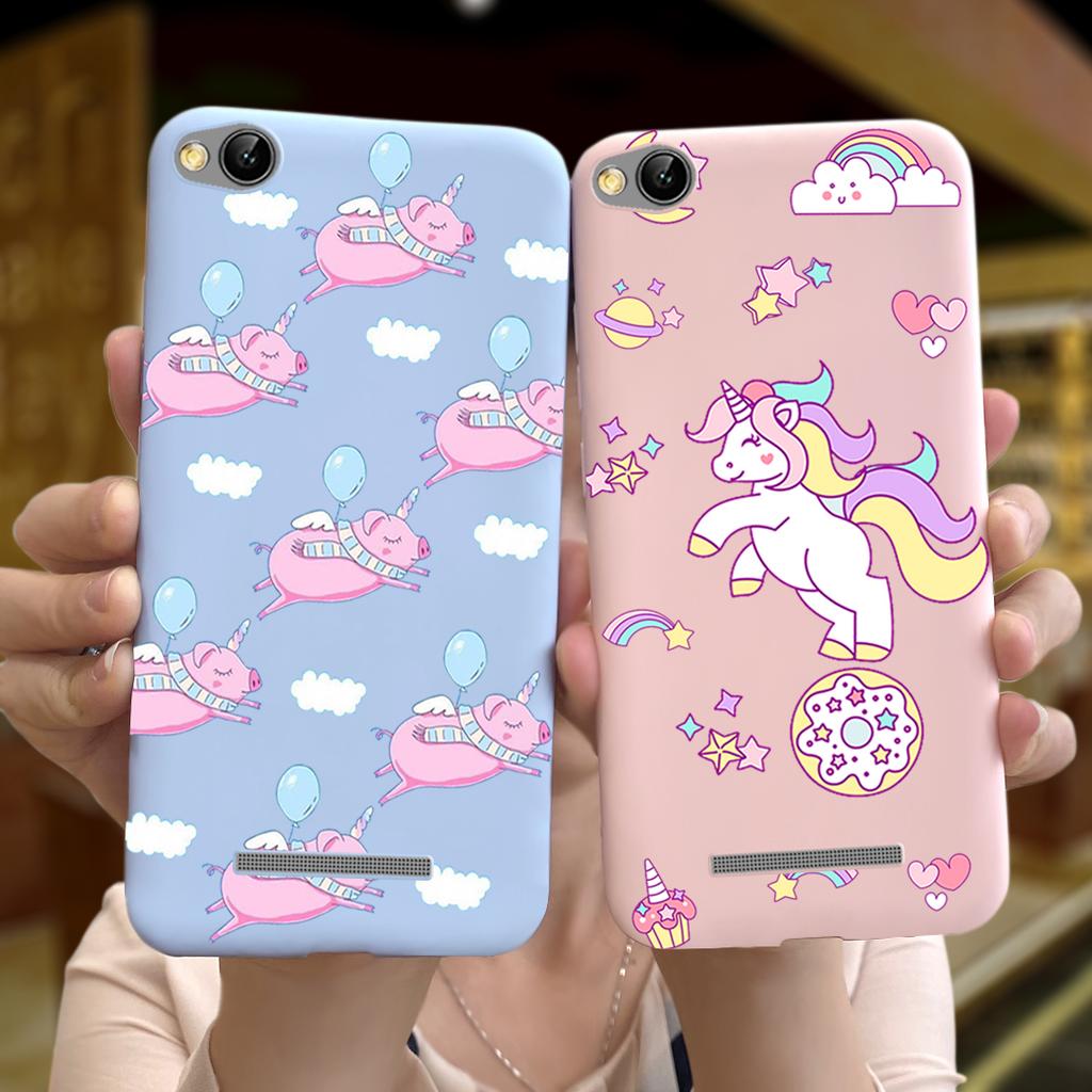 Phone Case For Xiaomi Redmi 4A 5A 6A 7A Case Lovely Cartoon Silicone Cover Candy Color Soft Funda For Redmi 4a 5 a 6a 7a Coque
