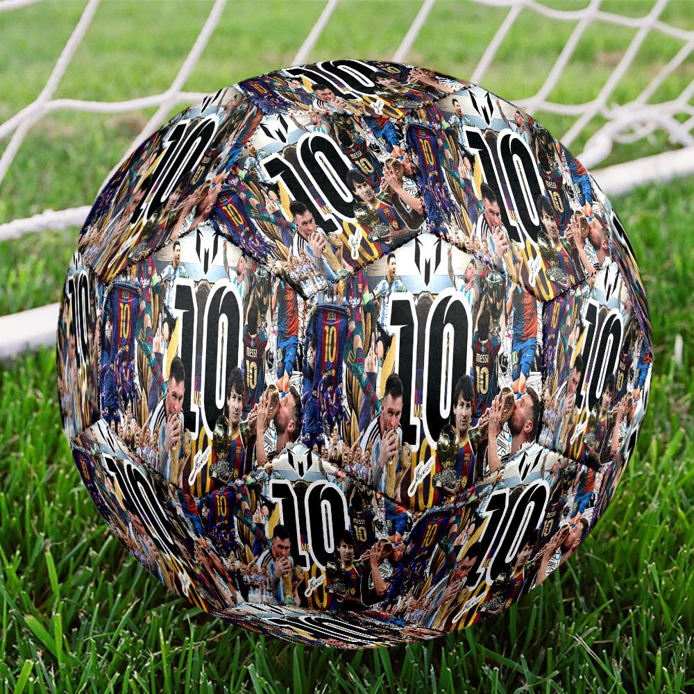 Messi 10 Number Football Soccer Ball Size 5 Football Machinestitched Indooroutdoor Universal Football Unique Gift For Soccer Lovers