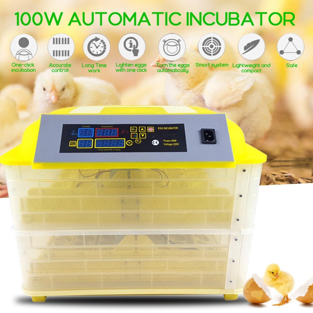 100W Automatic Eggs Incubator Brooder Bird Quail Chick Hatchery Incubator Poultry Hatcher Turner Farm Incubation Tools AC110V/220V  50/60HZEU/US