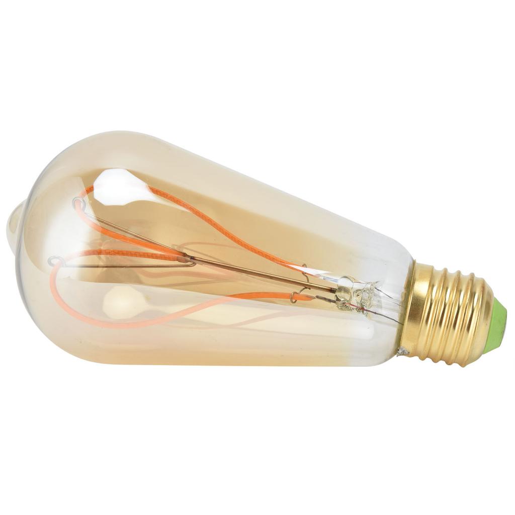 Vintage Light Bulb E27 4W High Light Transmittance Flexible Spiral Filament Adjustable Brightness Warm Light LED Bulb