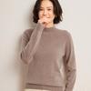 Women's Fashionable Cashmere Half-High Collar Knit Top - Versatile Long Sleeve Warm Base Layer for Autumn/Winter