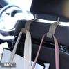 Leather Car Hooks For Headrest - Fully Leather-Wrapped U-Shaped Purse Holder For Car, Flexible Seat Back Organizer & Durable Car Accessories For