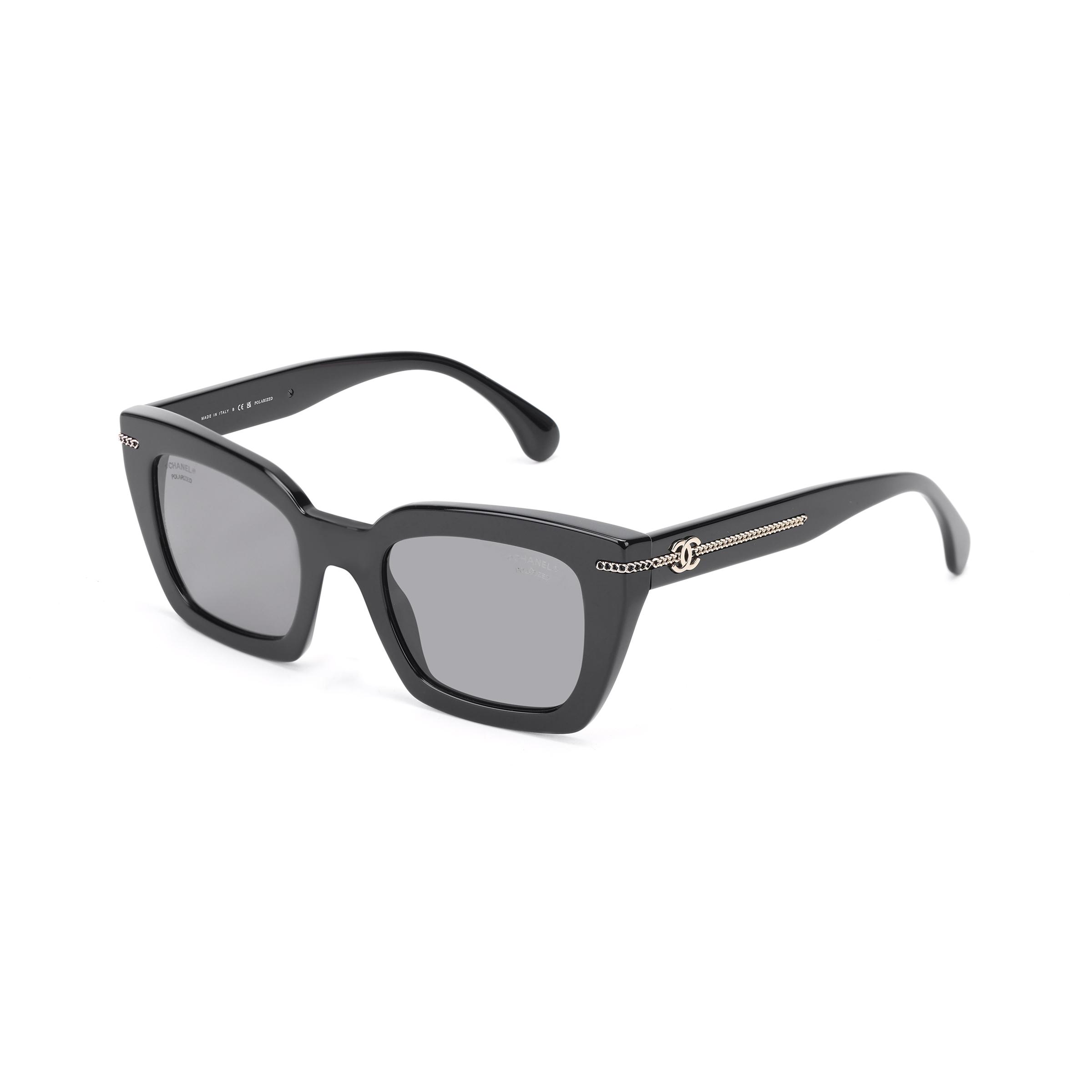 

Chanel Irregular Shape Logo Sunglasses Women sunglasses Black CH5509C622T8 Basic Packaging-Eyeglass Case+Box,51,Black