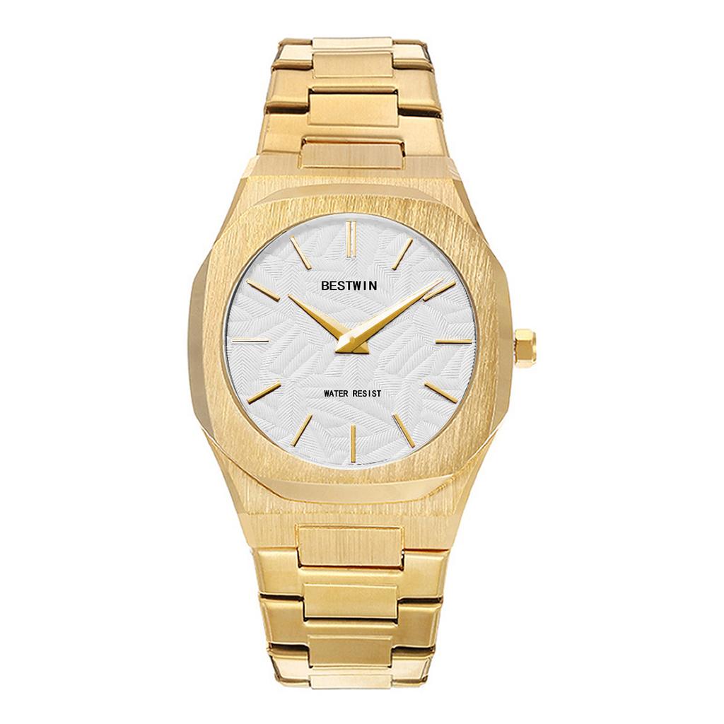 Men's Watch Embossed Leaf Characteristic Face Quartz Waterproof Watch