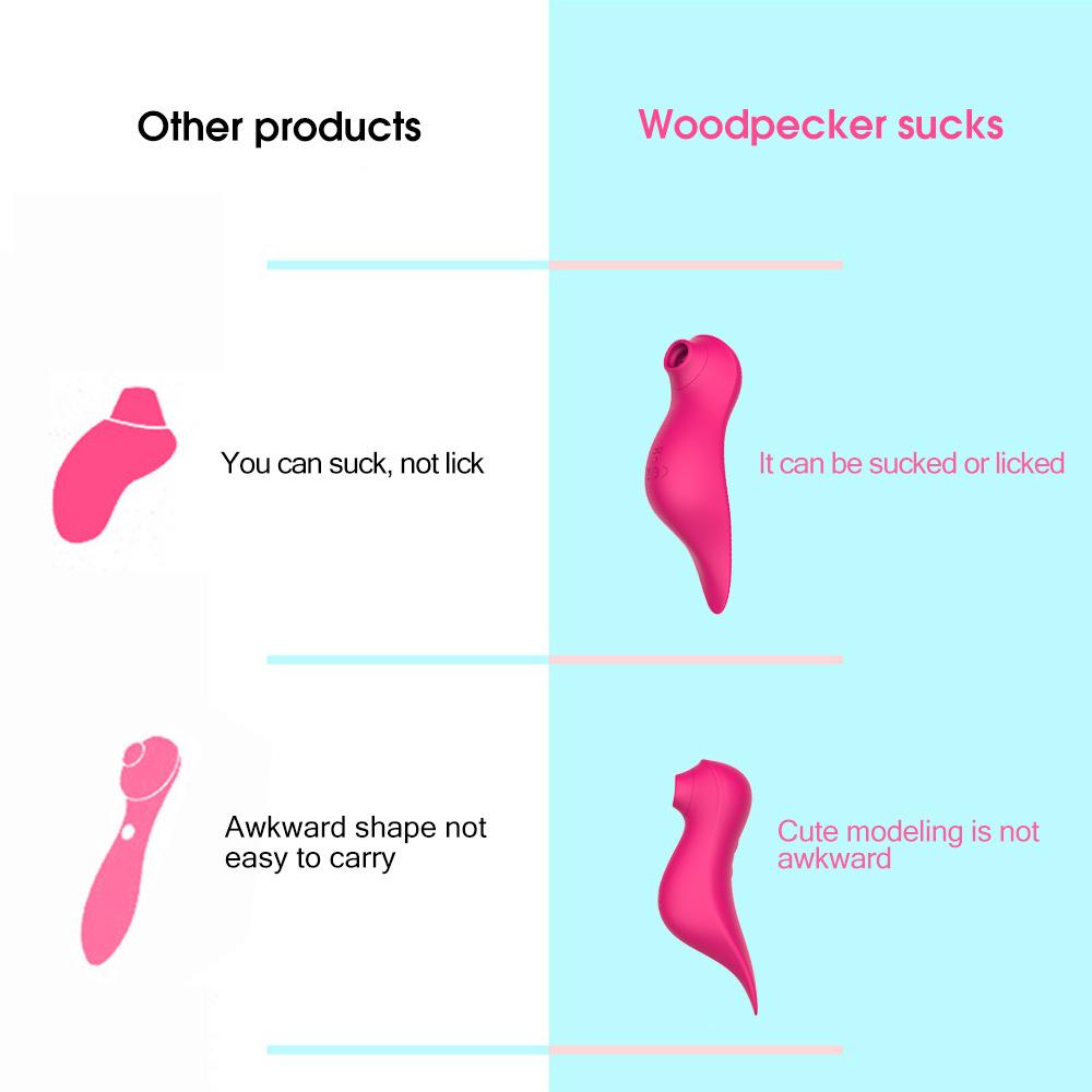 Female Vibrator Charging Woodpecker Sucking Teasing Massage Masturbator Adult Products