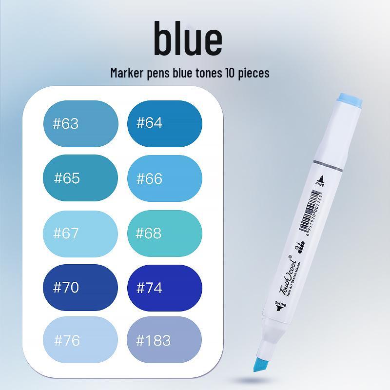 Touch Anime Skin Tone Oily Marker Pen, No. 0 Black Cool Gray, Individual Purchase, Perfect for Student Touch-Ups