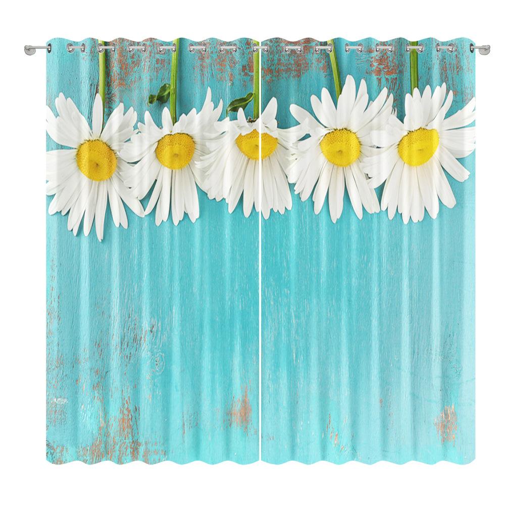 Daisy Curtain Cloth Bedroom Living Room Balcony Blackout Curtain Office Hotel Insulation Curtain