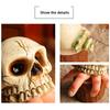 Halloween Skull Simulation Hand Ornaments Horror Festival Resin Skull Conch Hand Decorations For Home Party