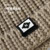 Patch small label wool hat casual versatile short brim street hip hop men's autumn and winter trendy melon rind hat