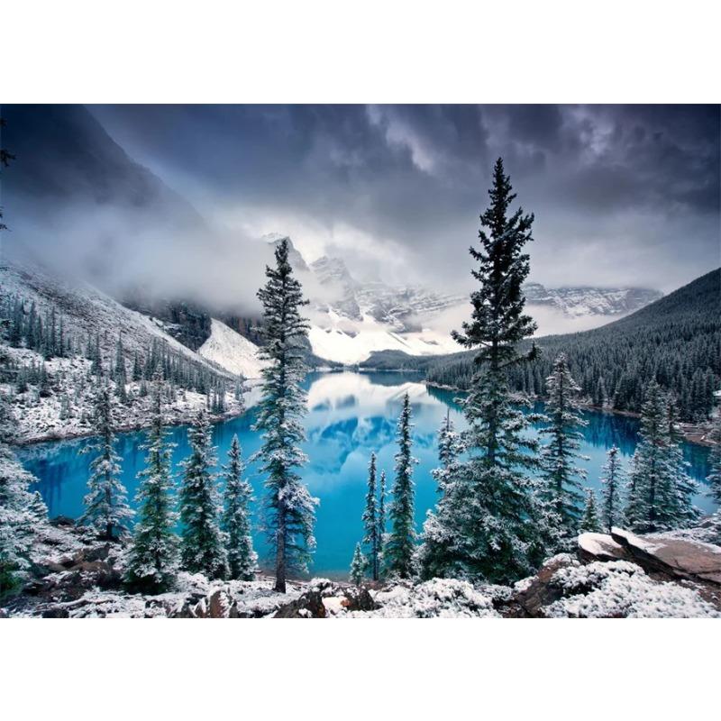 Modern Beautiful Nature Landsscape Canvas Painting Forest Mountain Lake Aurora Mural Prints Poster for Living Room Home Decor