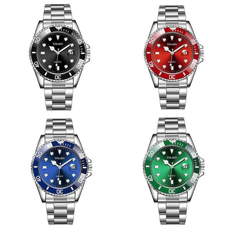 SICONE Watch Men's Green Water Ghost Steel Belt Calendar Quartz Watch