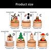 Rotating Wooden Music Boxes Christmas Santa Gift Theme Handcrafted Melodys Home Decoration Present X3UC