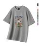 WILDROCK Flower Garden Puppy Pigment Oversized Short Sleeve T-Shirt (Cropped) (Type B)