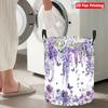 Collapsible Laundry Basket Large Round Waterproof Fabric Hamper Dirty Clothes Storage Bin Toy Organizer with Handles
