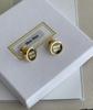 Runde Emaillierte Buchstaben Ohrstecker Minimalistisches Design Mode Vielseitig Girly Chic Ohrringe