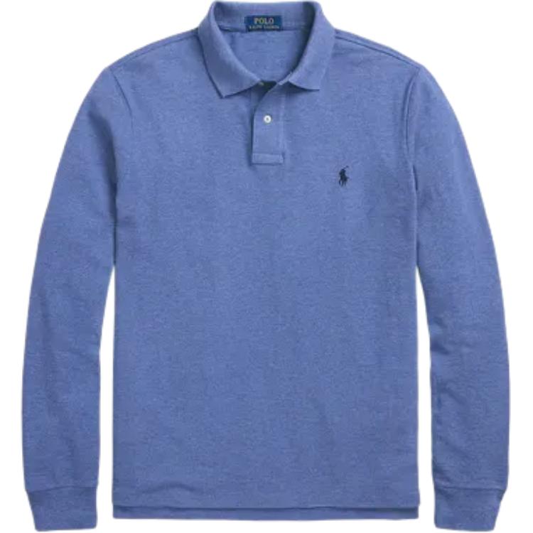 Polo Ralph Lauren Логотип Лонгслив Поло Мужские топы Синий 710680790-119 XL