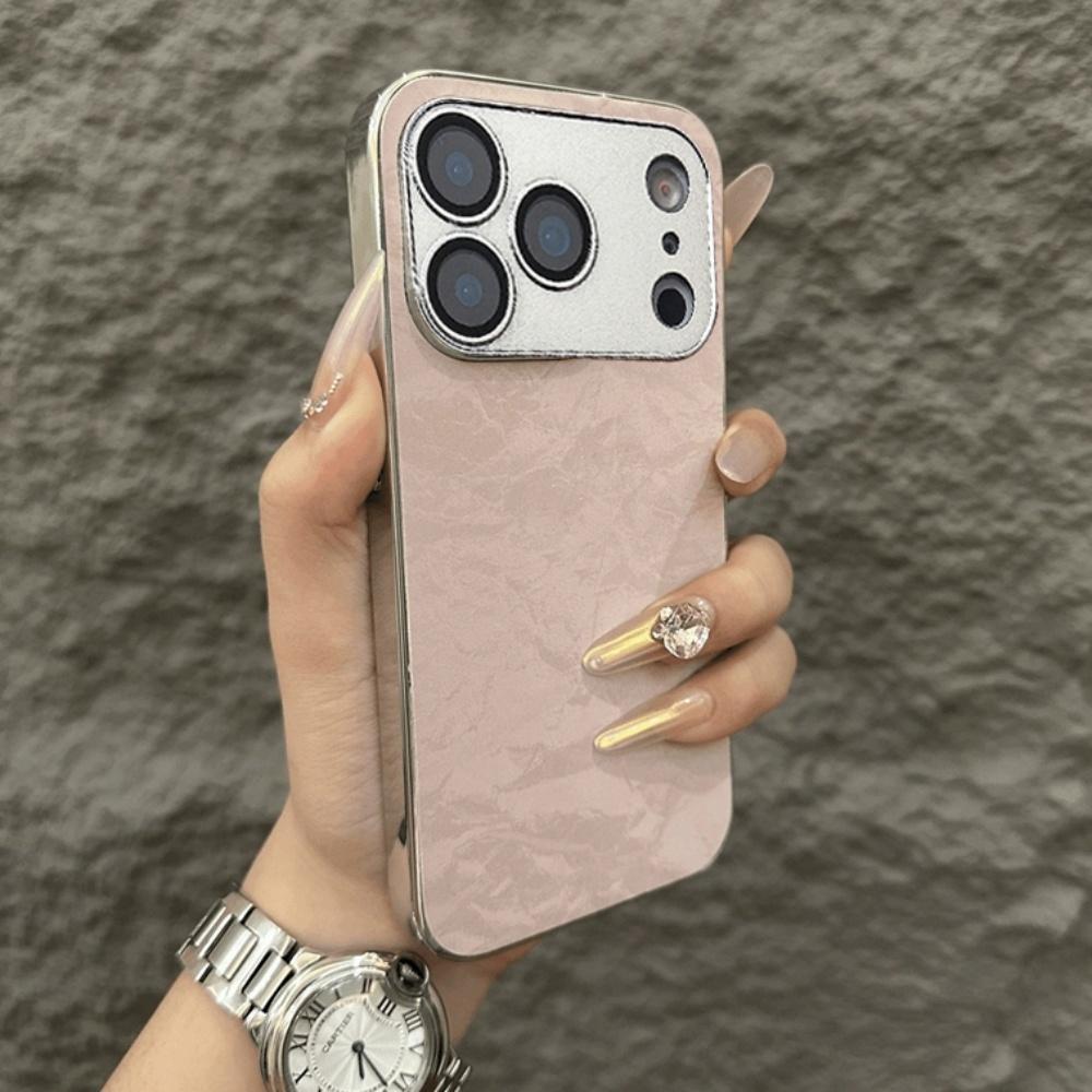 Aurora Snow Mountain Pattern Case For iPhone 17 Air 16 15 14 13 12 Pro Max 11 17Pro Plating Armor Camera Glass Capa Funda