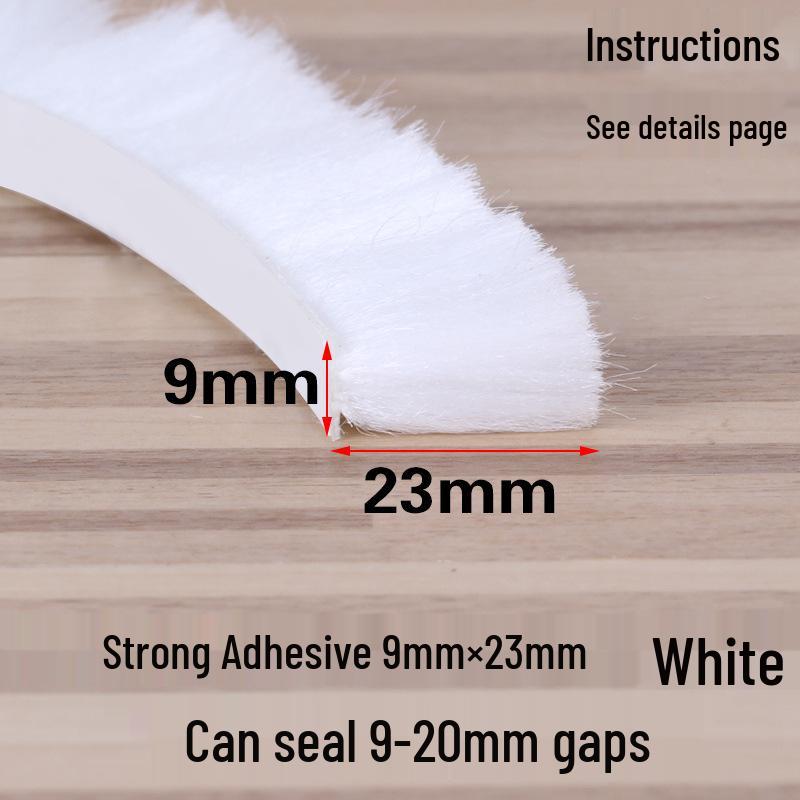 Dinggu Self-Adhesive Weatherstrip: 5m/10m Sliding Door and Window Seal, Dustproof, Anti-Collision, Mosquito Proof.