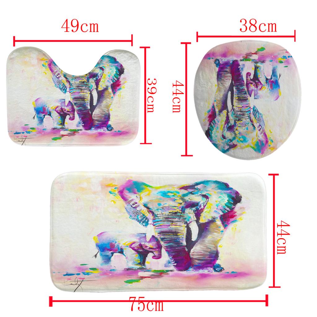 Bathroom Dragon Print Shower Curtain Carpet Foot Pad Toilet Lid Cover Decoration Bathroom Dragon Print Shower Curtain Carpet Foot Pad Toilet Lid Cover Decoration