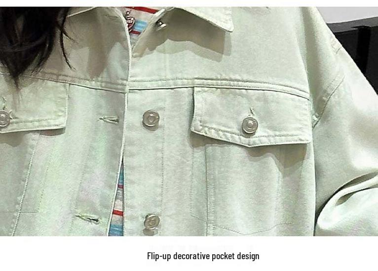 2026 Girls' Spring Denim Jacket: New Loose Versatile Short Top for Spring/Autumn