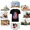 American Motherhood Flag Baby Hug Print Casual Top Pure cotton T-shirt