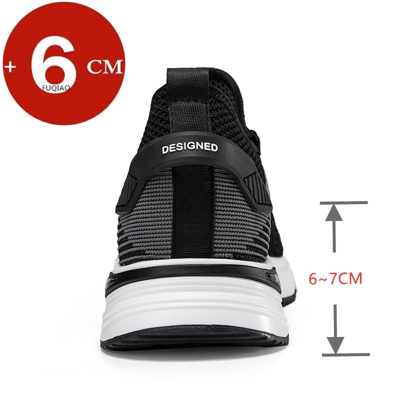 Men's Summer 6cm Height Increase Breathable Mesh Casual Sneakers Lightweight Comfortable Elevator Shoes Outdoor Lift Sports
