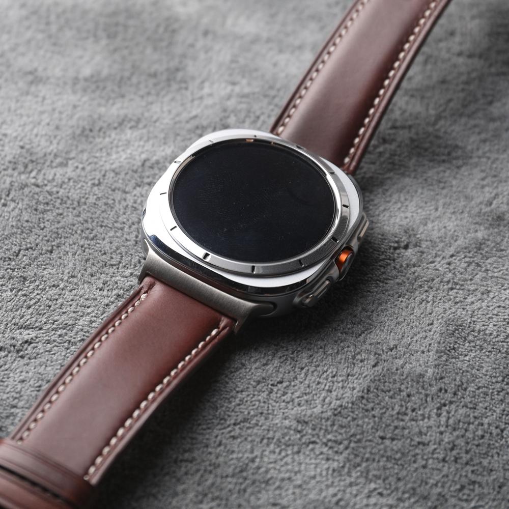 

Classic Handmade USA Chicago Cowhide Leather Fit Galaxy Watch Ultra 47MM Vintage Genuine Leather Strap, Soft Men s Bracelet Brown Galaxy Watch Ultra
