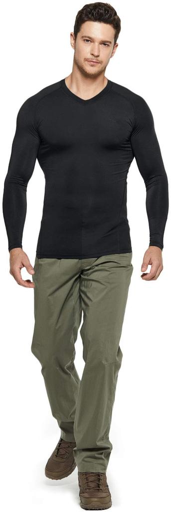 Tesla Compression UV Sports Base for and More Men's Wear, V-Neck, Protection, Sweat-Wicking, Quick-Drying, Undershirt, T-Shirt, Layer, Running,