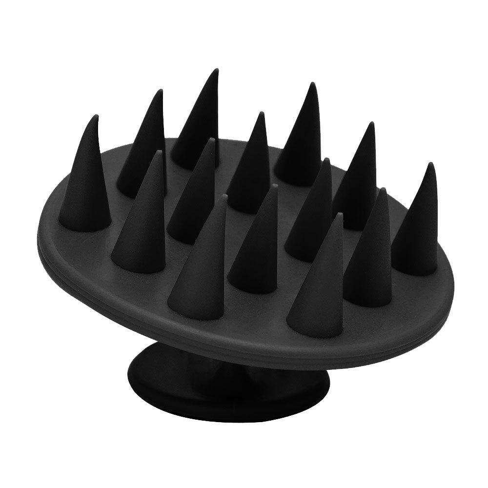 

Силиконовая массажная щетка для кожи головы для мытья шампунем для парикмахерского дела и бытовой уборки чёрный