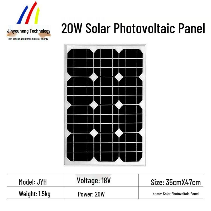 Monocrystalline Solar Power System for Outdoor & Indoor LED Lighting with Battery Charging