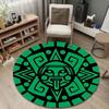 Eclectic Round Moon Multicolor Area Rug, Non-Slip Floor Mat for Kitchen