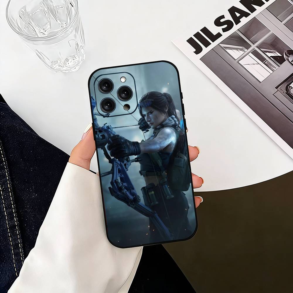 SPIEL D-delta force Handyhülle Für iPhone 17,16,15,14,13,12,11 Plus,Pro Max,XS,Weiche Silikon Schwarz Hülle